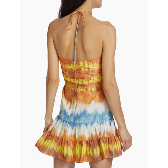 Alexis Naim Dyed Halterneck Minidress in Desert Indigo Size L $695 - Picture 3 of 11